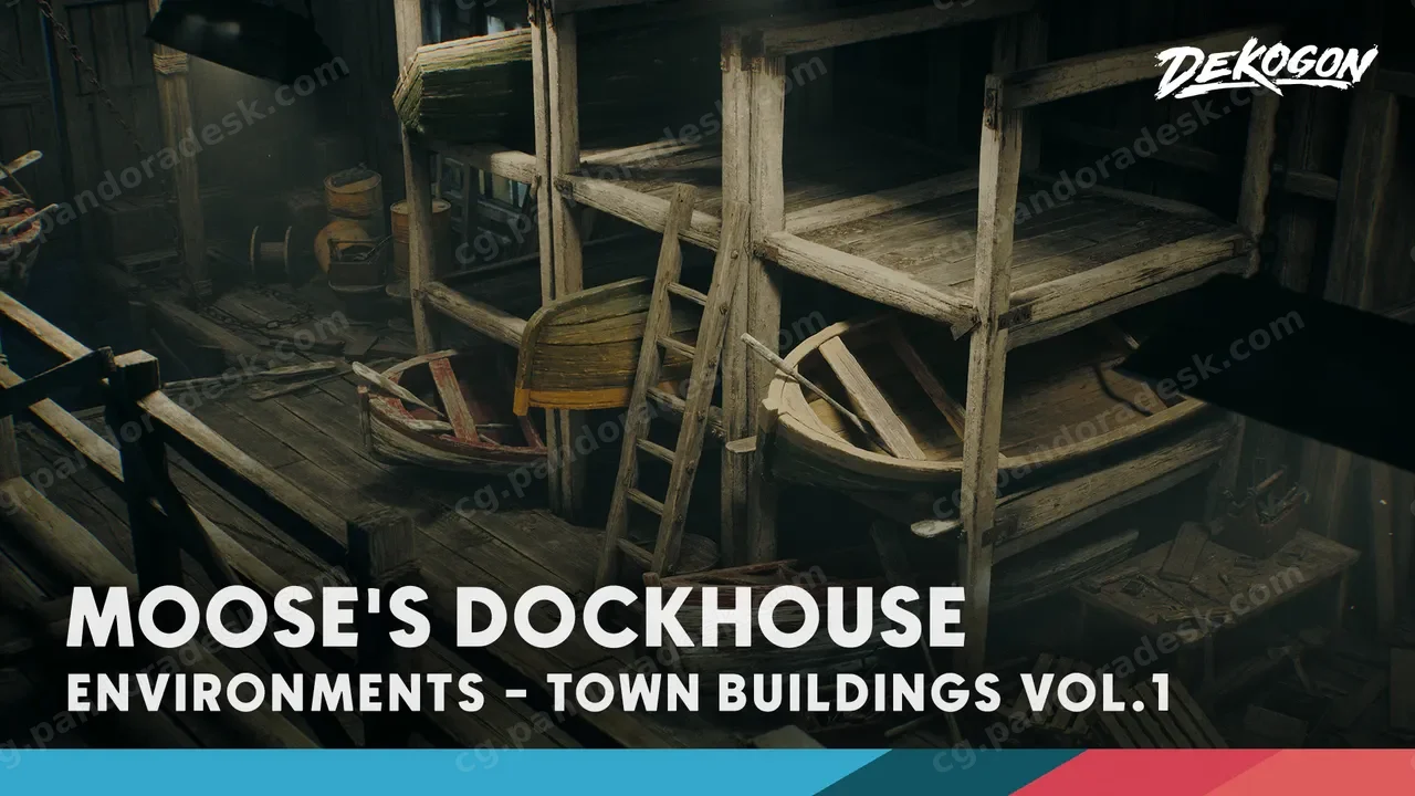 小镇房屋船坞木屋木船Town Buildings VOL.1 - Moose's Dockhouse