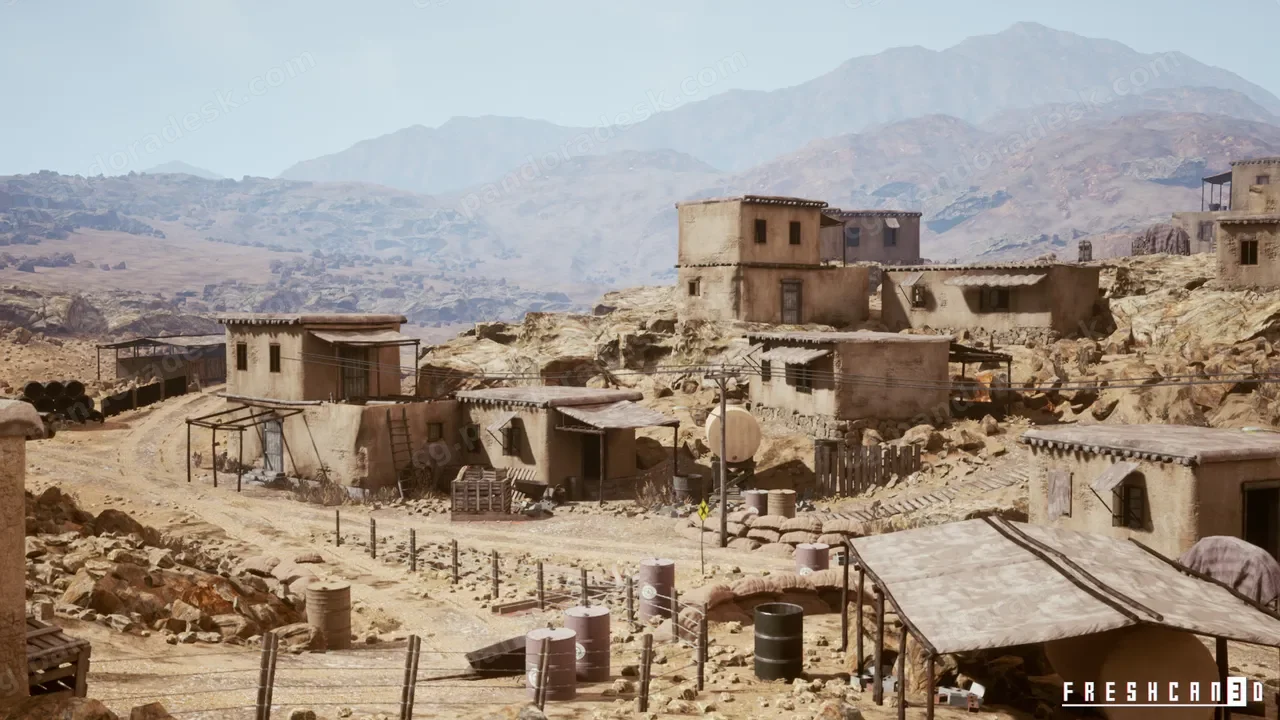 战争沙漠城镇 - Battlefield Kit - Desert Environment
