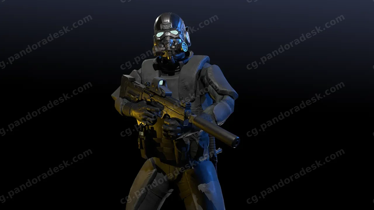 特种部队滑雪科幻士兵 Special forces ski-fi soldier