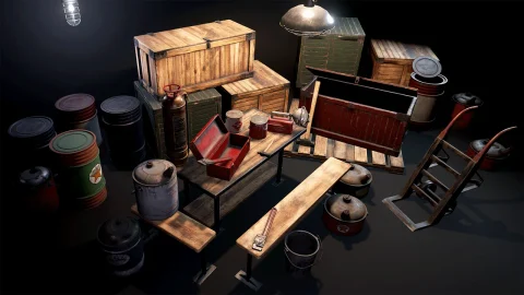 复古工业道具 - Retro Industrial Props