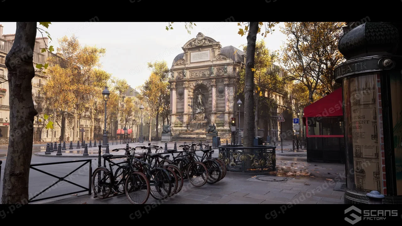 巴黎圣米歇尔街道-Paris - Fontaine Saint-Michel