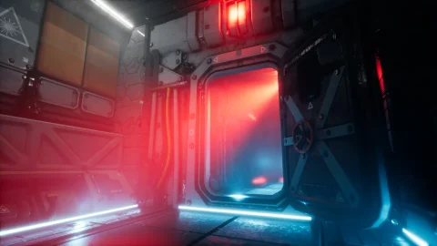 科幻恐怖走廊-Pro-TEK Sci-Fi PBR VR Horror Corridor in Space