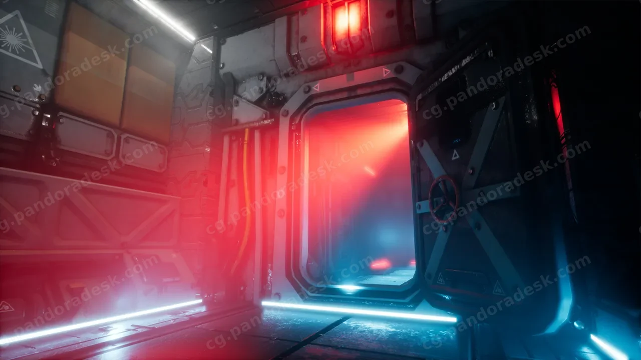 科幻恐怖走廊-Pro-TEK Sci-Fi PBR VR Horror Corridor in Space