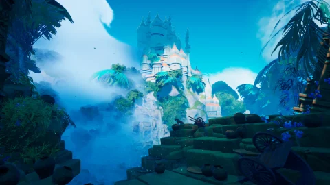 石灰岩寺庙-带瀑布资源包 - Limestone Temple with Waterfalls Asset Pack