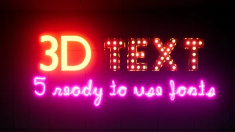 3D文字生成器 - 叙事性设计 - 自定义字体 3D Text Generator - Diegetic Design - Custom Fonts
