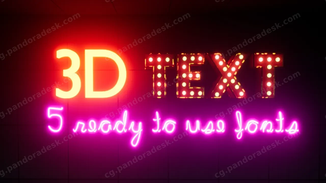 3D文字生成器 - 叙事性设计 - 自定义字体 3D Text Generator - Diegetic Design - Custom Fonts