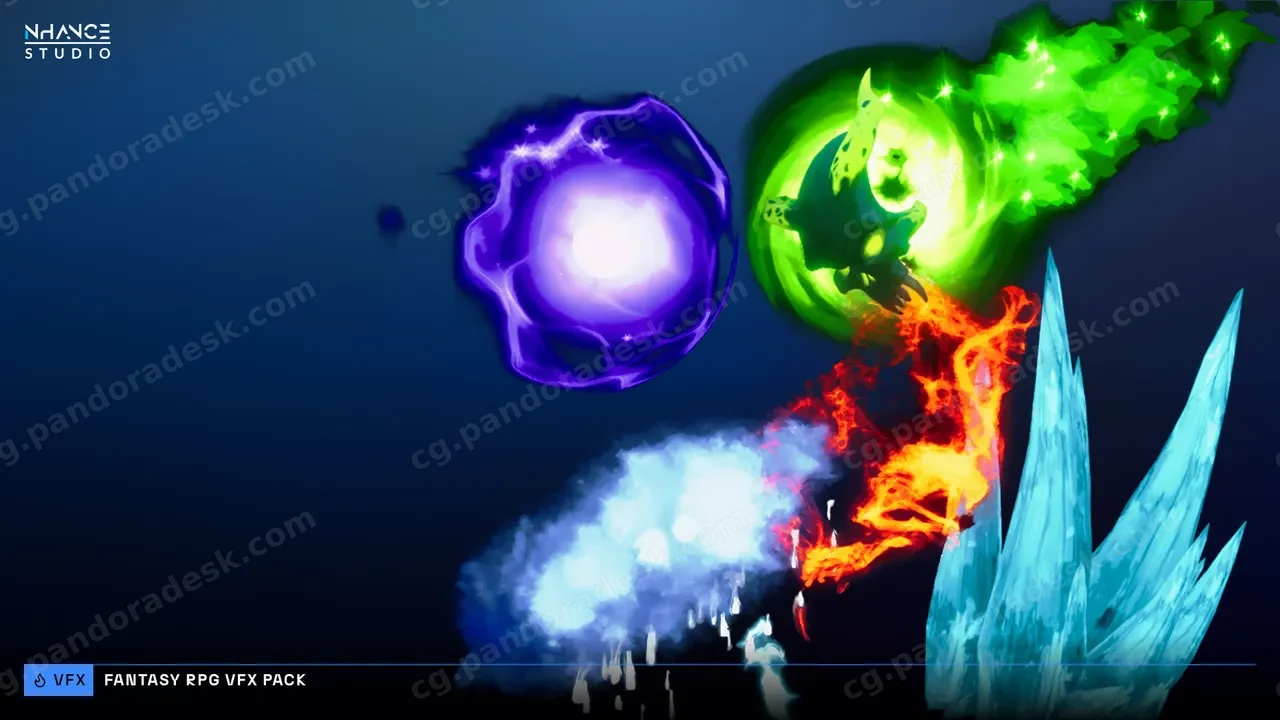 元素魔法技能特效-Fantasy RPG VFX Pack