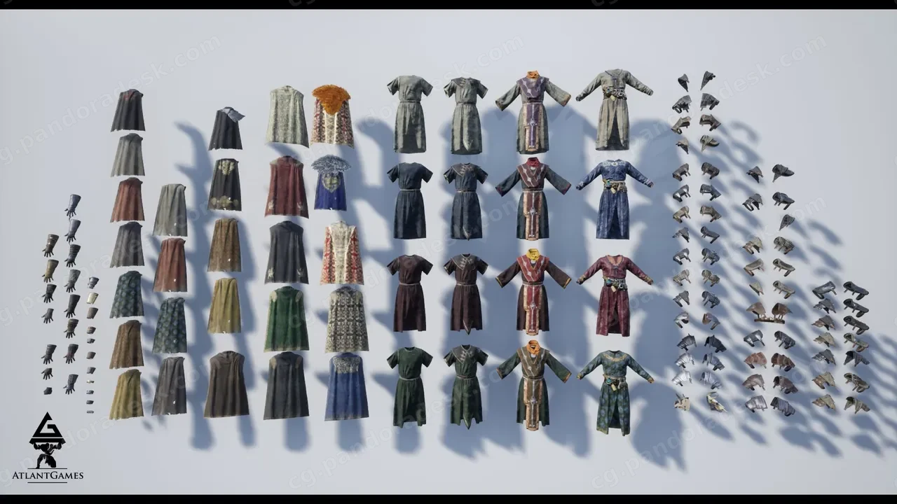 ROG模块化中世纪配件和长袍 - ROG Modular Medieval Accessories and Robes