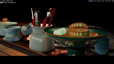中式茶具及糕点 - Chinese Teaset & Pastry