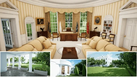 美国白宫总统办公室-Oval Office