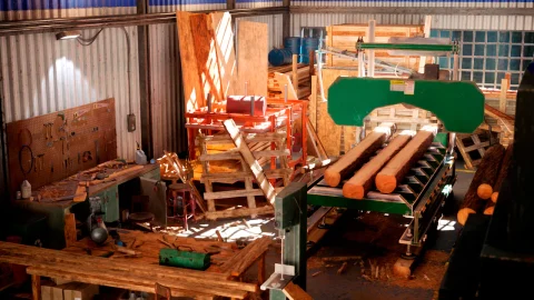 木工车间环境/木工工匠工艺室内木匠 - Woodworking Workshop Environment