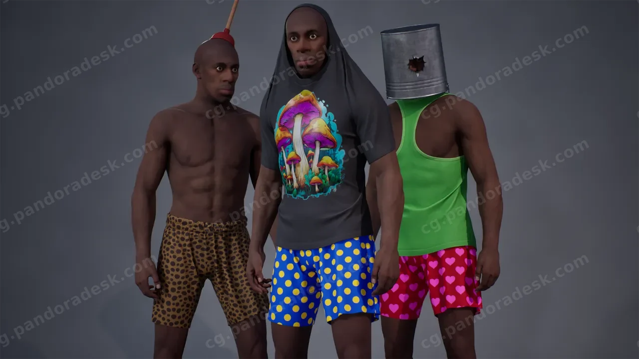 游戏男性人物角色模型 Goofy NPC