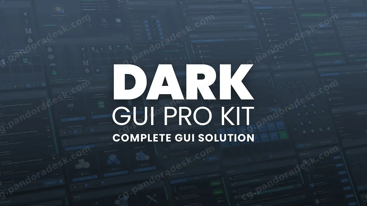 深色 GUI / UI / 主菜单 Pro KIT - 完整解决方案 - Dark GUI / UI / Main Menu Pro KIT - complete solution