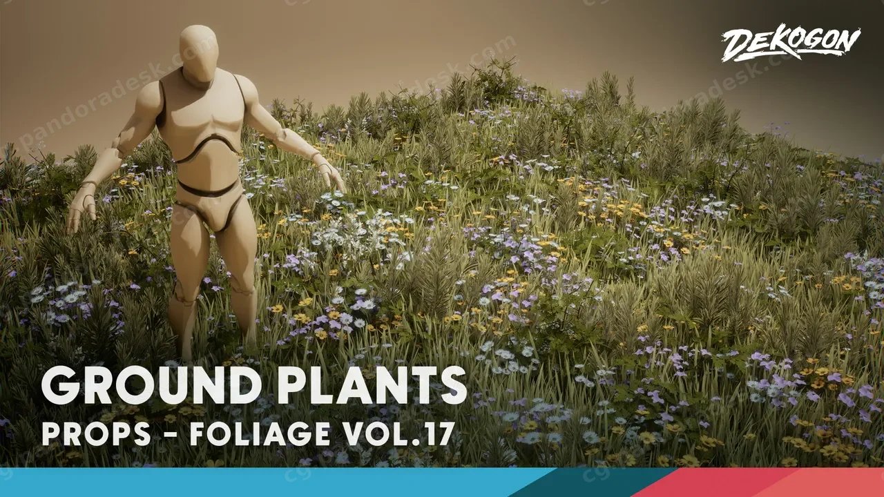 foliage第17卷 - 地生植物 Foliage VOL.17 - Ground Plants (Low Poly)