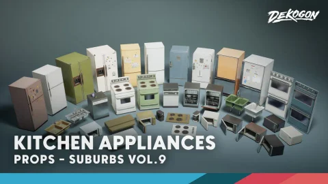 厨房用具 - Suburbs VOL.9 - Kitchen Appliances (Nanite and Low Poly)