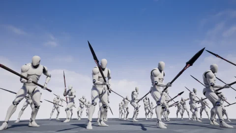 矛和戟动画集 - Spear And Halberd Animset
