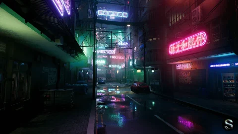 大型赛博霓虹城市包 - Neon City Complete pack