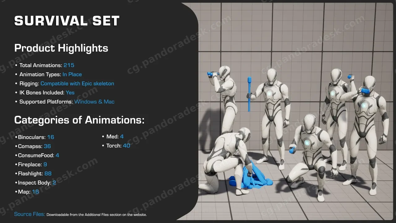 生存游戏幸存者人物动作动画包 - Survival Set