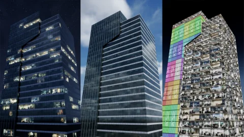 建筑内部立方体贴图材质函数 Building Interior Cubemap Material Function