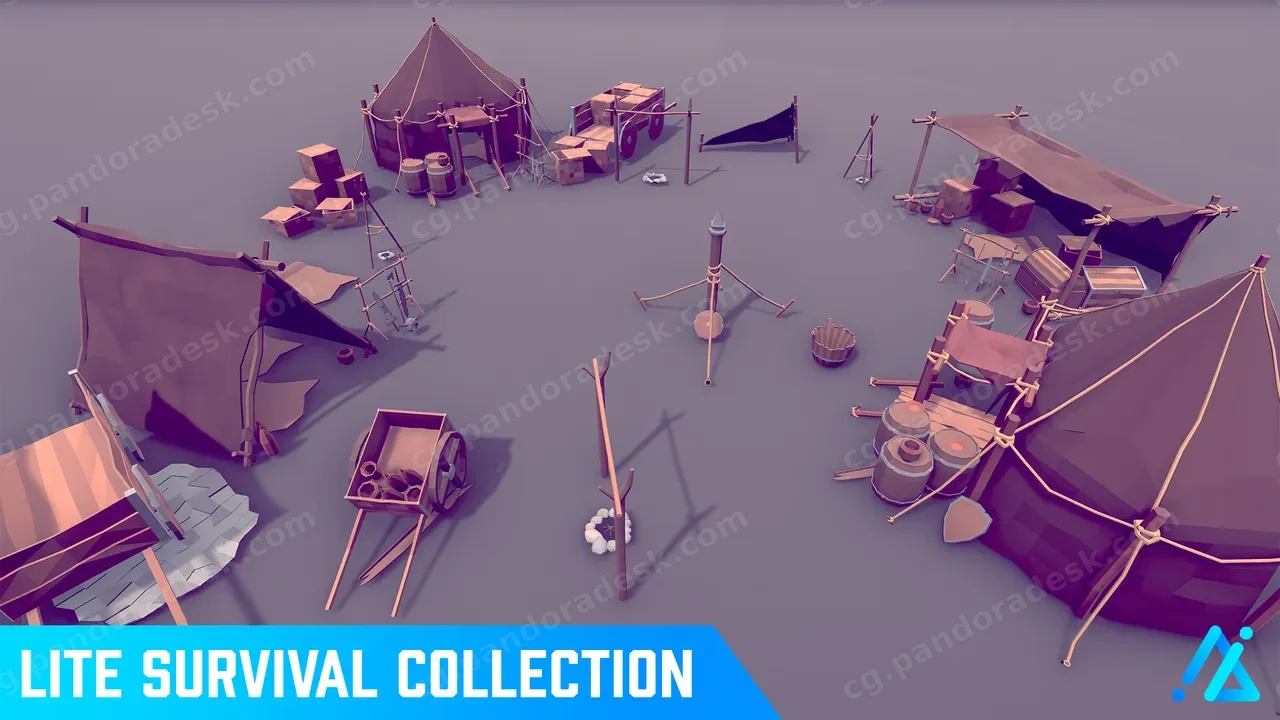 Poly-中世纪营地 - POLY - Medieval Camp