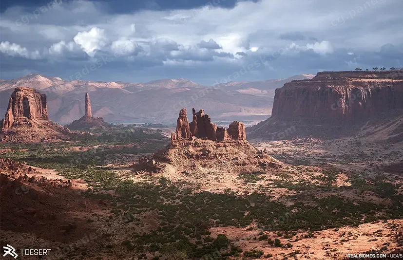 沙漠悬崖生物群落 - RB - RealBiomes Desert Cliffs Biome - Monument Valley (Trees, Grass, Forest)