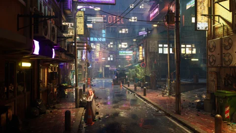 雨中霓虹街道 - Rainy Neon Streets