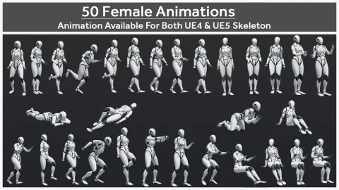 50个女性动画 - 50 Female Animations