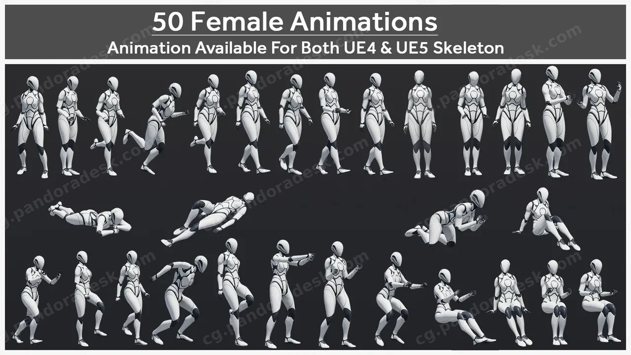 50个女性动画 - 50 Female Animations