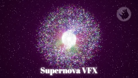 宇宙超新星爆炸绽放小行星环绕视觉特效-Supernova VFX