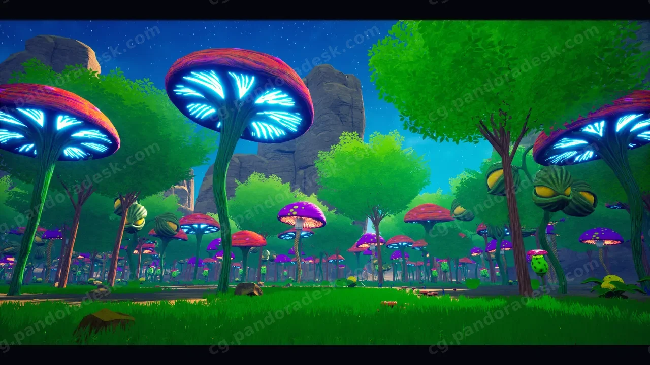 巨型蘑菇森林-Desert Mushroom Forest
