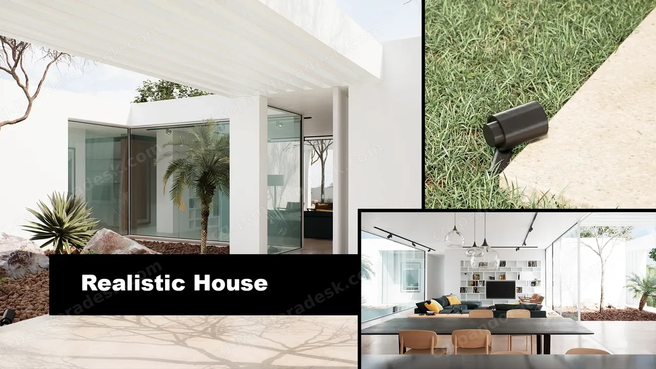逼真的房屋建筑可视化项目 - DVIZ Realistic House Archviz Project