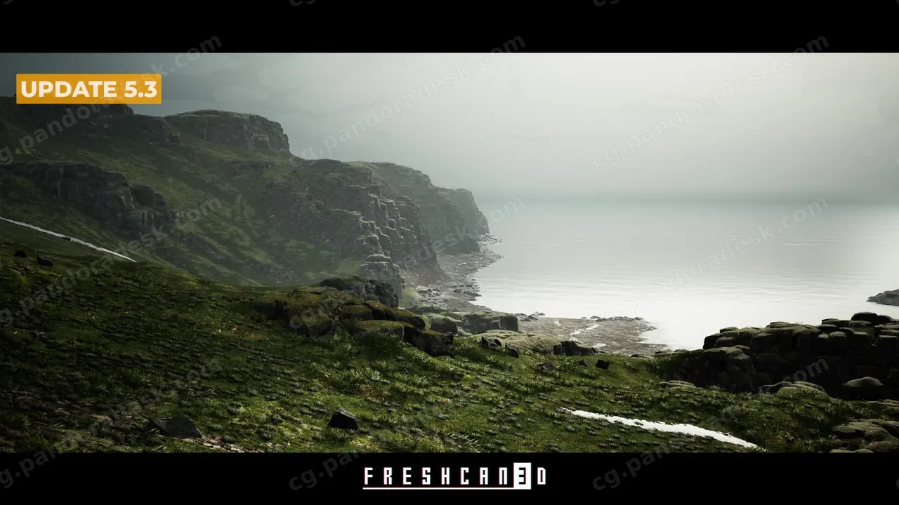 北岛景观资源包(4x4公里) - Northern Island Landscape Pack 4x4 km