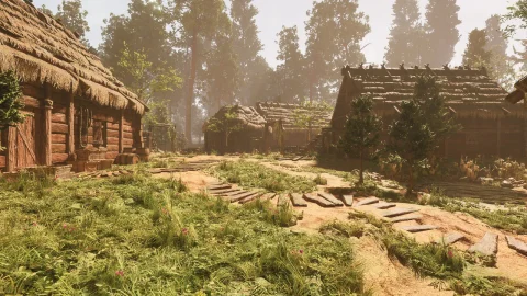 中世纪森林村庄-Old Scandinavia Medieval Village
