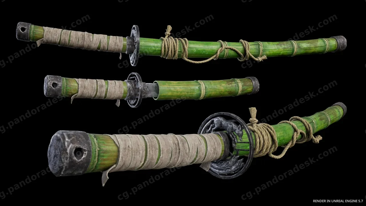 武士刀武士模块化套装 Katana Samurai Modular Pack Bamboo Kitsune