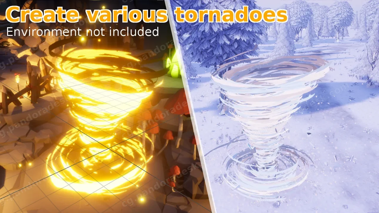 龙卷风视觉特效-Tornadoes VFX Pack