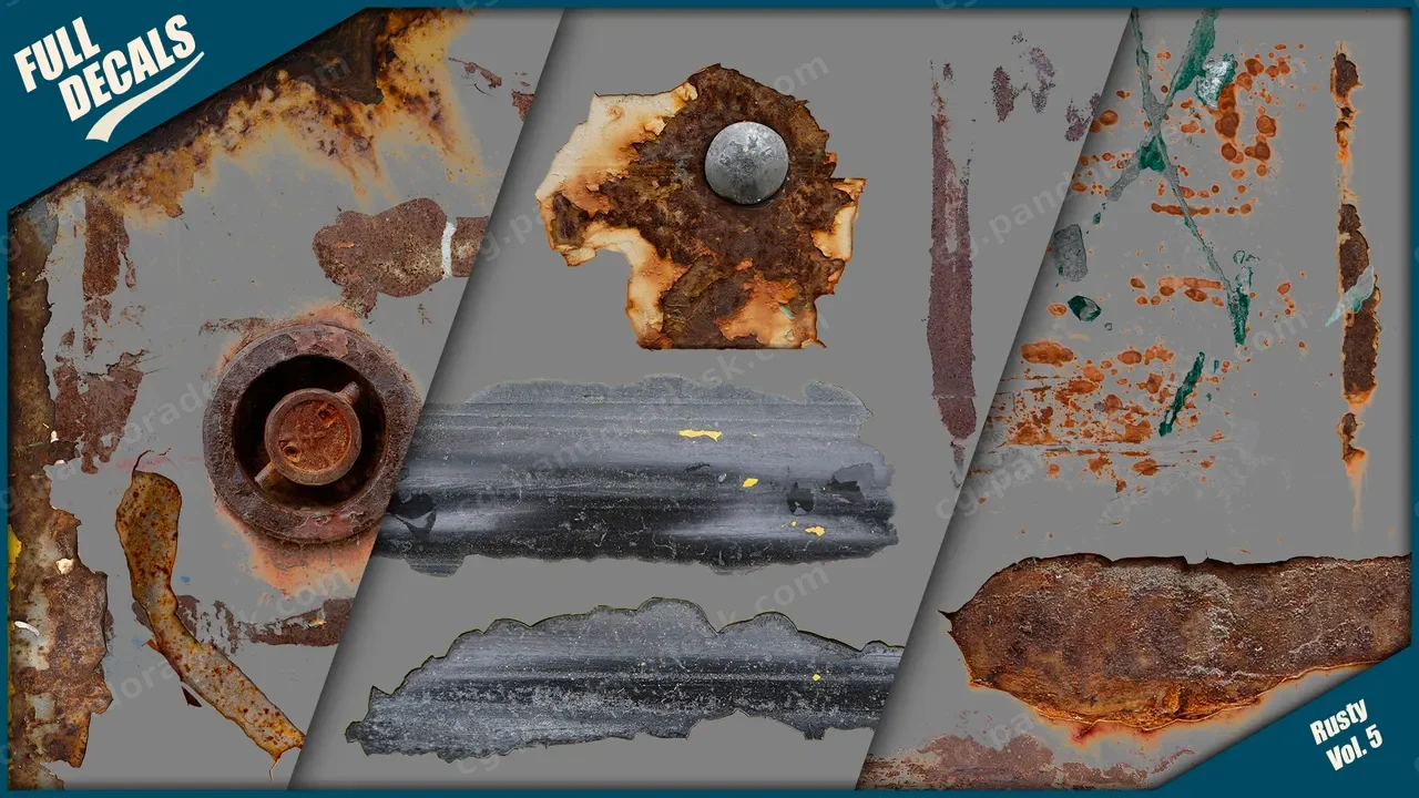 金属防锈贴花第 5 卷 Metal rust decals Vol. 5