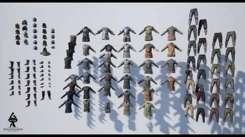 ROG 模块化中世纪盔甲和布料 - ROG Modular Medieval Armor and Cloth