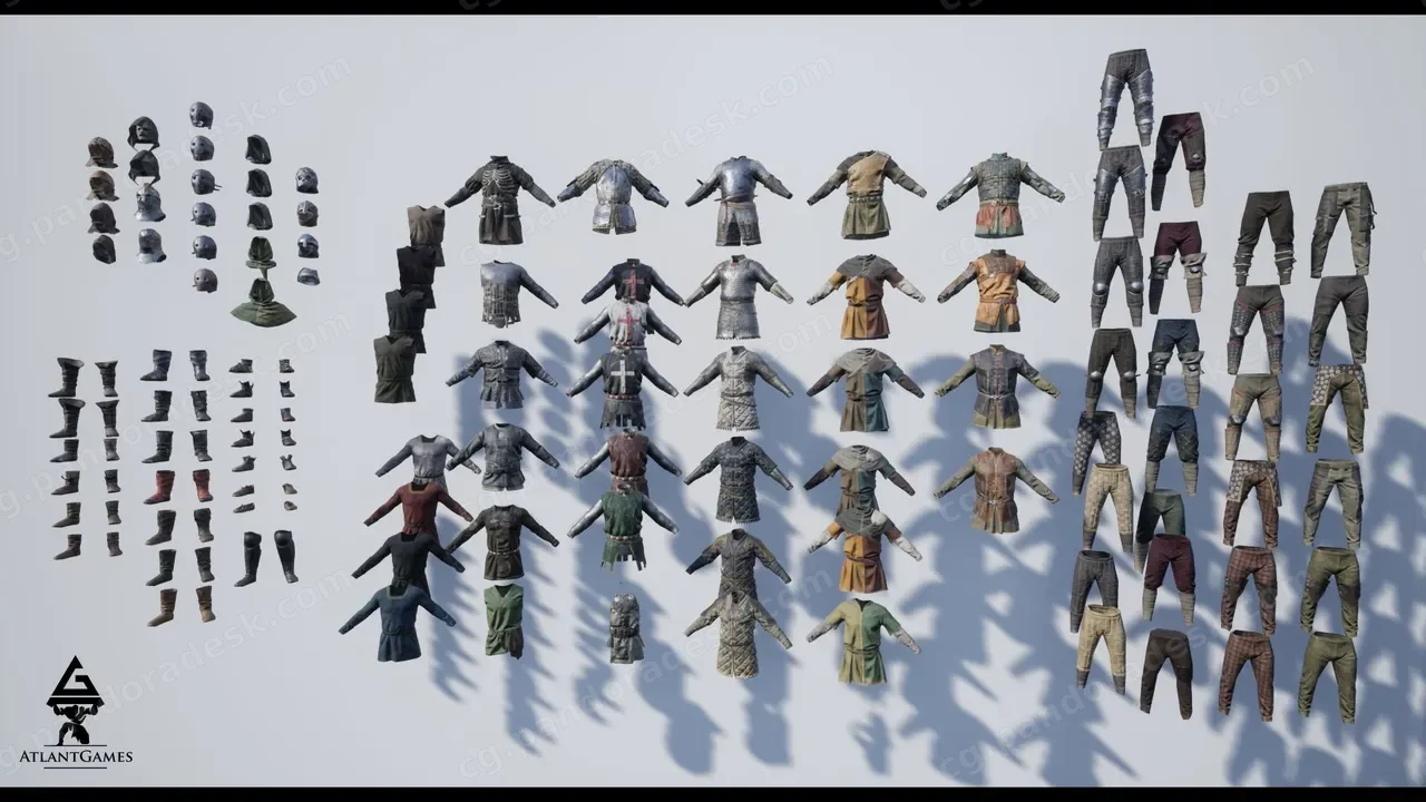 ROG 模块化中世纪盔甲和布料 - ROG Modular Medieval Armor and Cloth