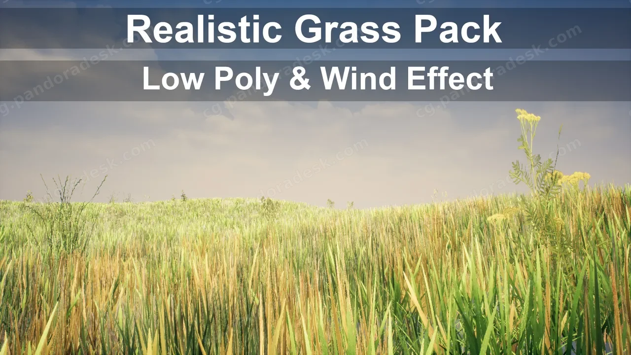 低面逼真草地包 - Low Poly Realistic Grass Pack