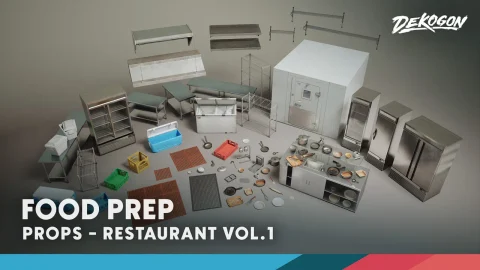 餐厅 第一卷 - 食物准备 - Restaurant VOL.1 - Food Prep (Nanite and Low Poly)