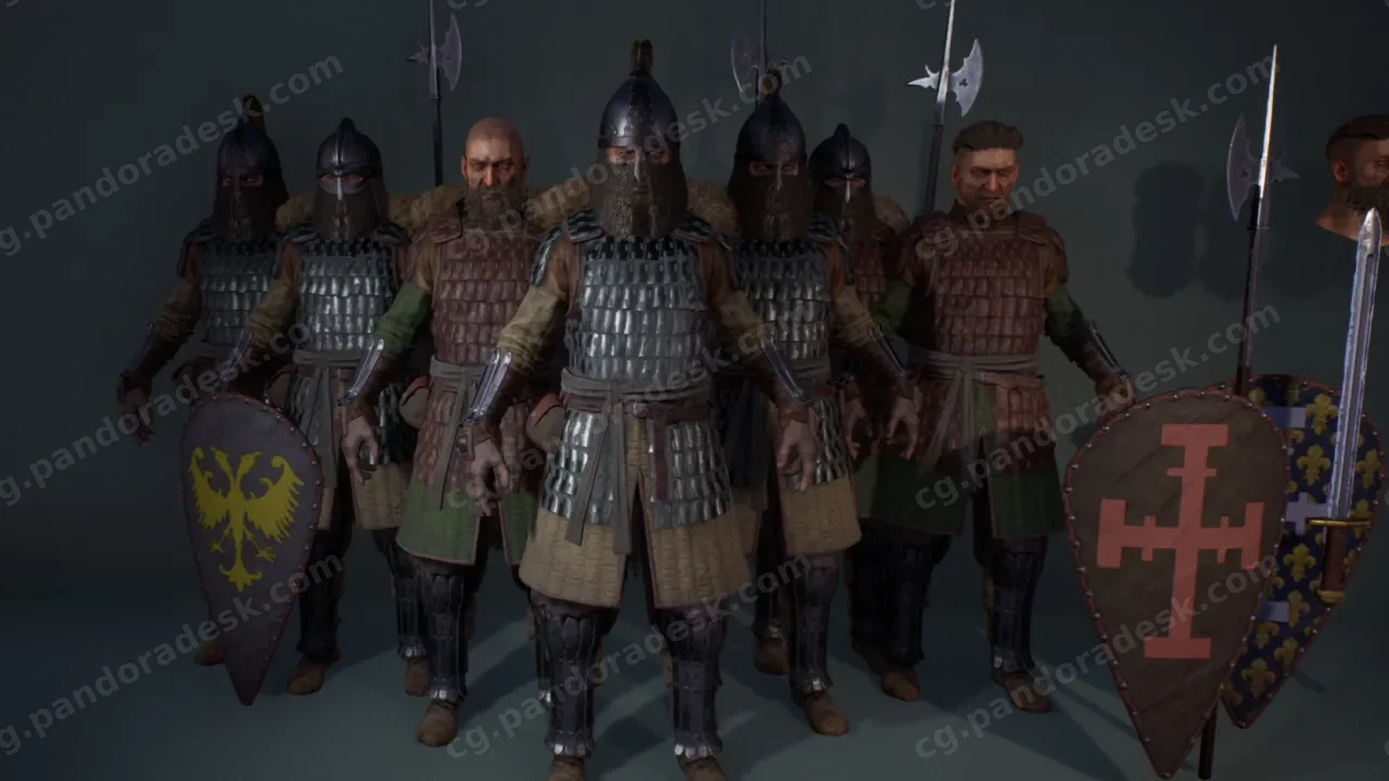 中世纪军队士兵-Light Lamellar Armour Pack