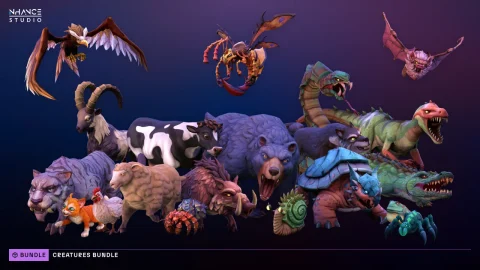 风格化奇幻生物 Stylized Fantasy Creatures Bundle