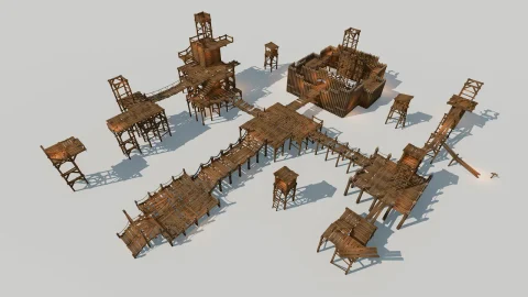 模块化木制套装 - Modular Wooden Set