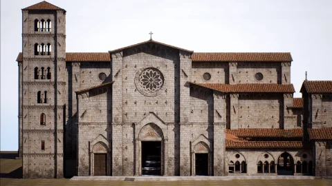 中世纪模块化教堂（带内饰） - Medieval Modular Church (With Interiors)