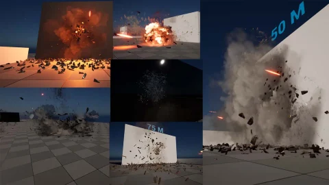 子弹冲击特效包 - Niagara Bullet Impact Fx Pack
