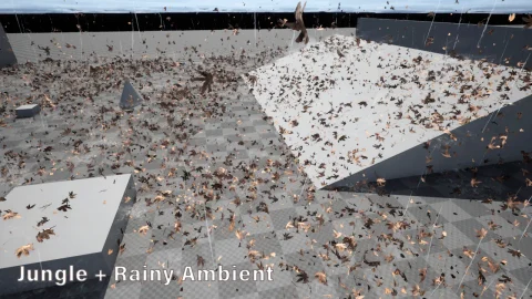 丛林雨天沙漠和雪景效果环境特效 - Ambient Fx in Unreal Engine