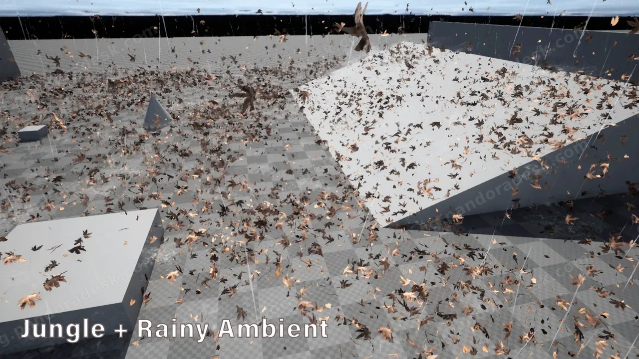 丛林雨天沙漠和雪景效果环境特效 - Ambient Fx in Unreal Engine