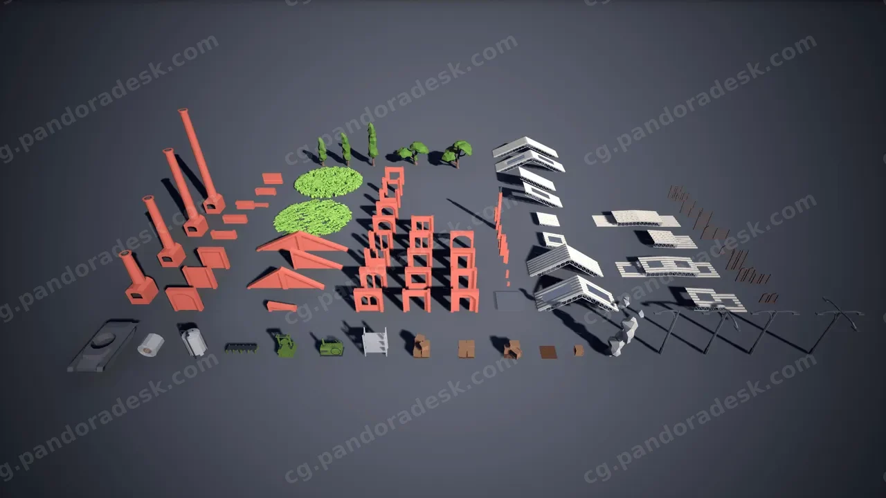 军事/坦克仓库Olbert's Low Poly: Industrial