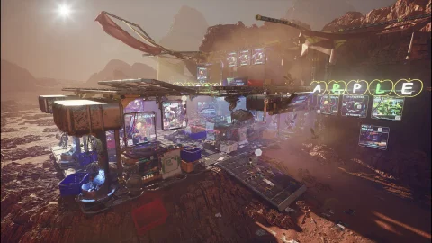 外星科幻水果市场环境-Sci-Fi Fruit Market - Nanite