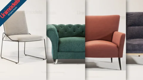 沙发和枕头包 - Sofas and Pillows Vol. 3 by Unimodels